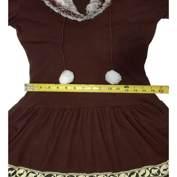 Sexy Eskimo Costume Halloween Dress Boot Covers Fur Trim Cosplay Womens L 10-12 - Picture 9 of 12